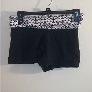SO Black and White Yoga Shorts